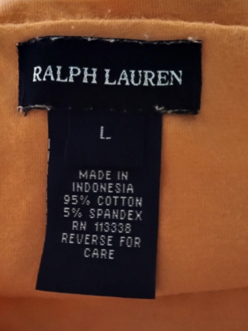 Ralph Lauren Women's Peach Square Neck Short Sleeve Top | Classic Preppy Tee - Picture 2 of 2